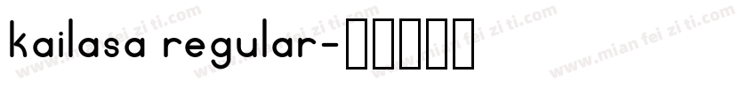 kailasa regular字体转换